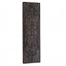 ""Nezib"" Silicon Bronze Push Plate -  Distressed Silicon Bronze Medium Patina
