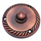 Round Georgian Bell Push - Antique Copper