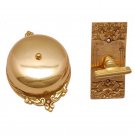 ""Bartholomew"" Brass Manual Old Fashioned Door Bell -  Polish Lacquered