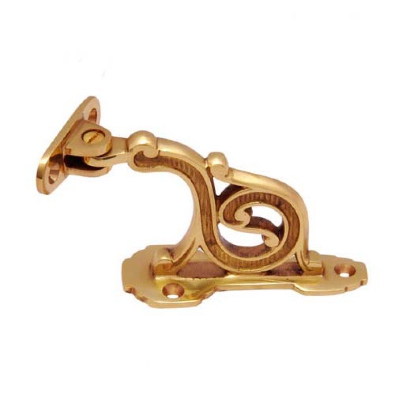 Decorative Brass Handrail Bracket Polish Lacquered