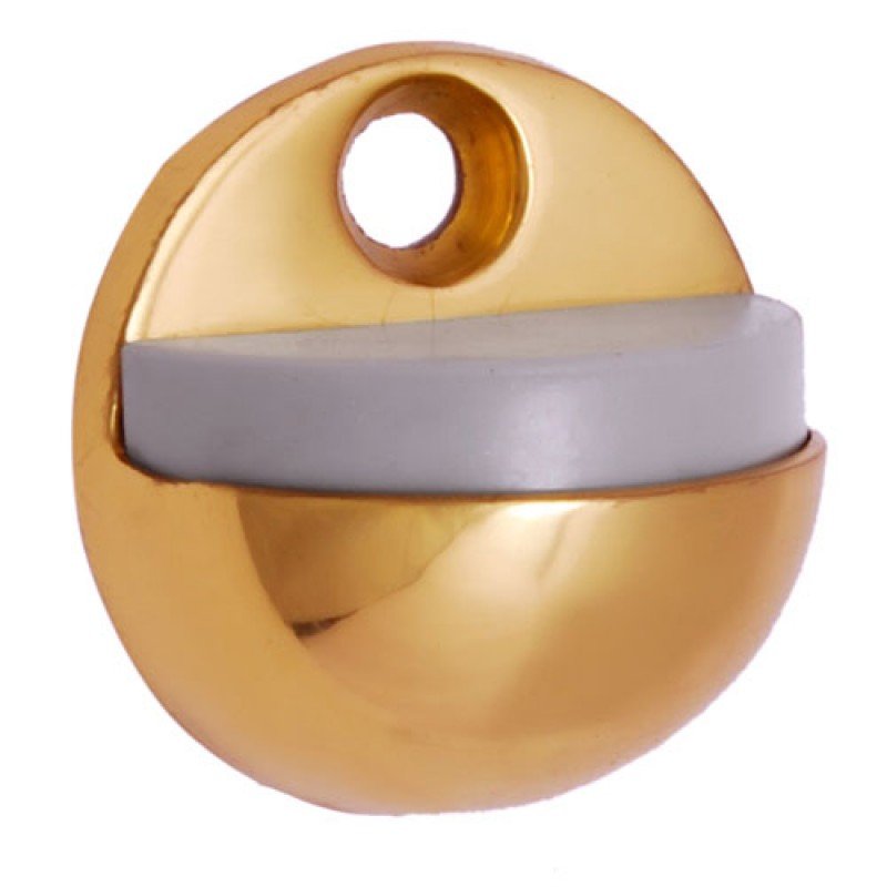 Low Brass Door Stopper - Polish Lacquered