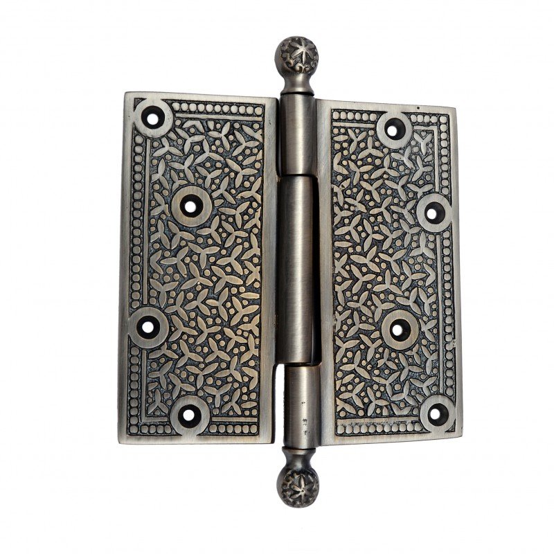 103mm x 114mm Brass Decorative Hinge - Antique Brushed Nickel