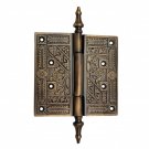 116mm x 111mm Brass Decorative Hinge - Antique Brass