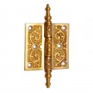 2 1/2"" x 2 1/2"" Brass Decorative Hinge - Polish Lacquered