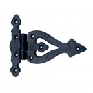 ""Alleluia"" Black Antique Iron Tee Hinge -  Black Powdercoated