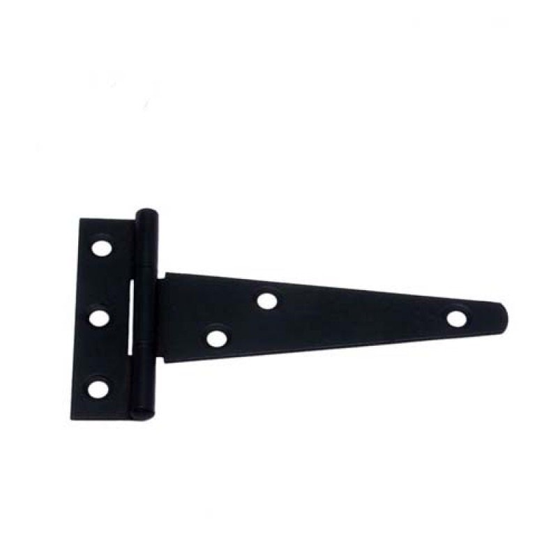 122mm x 65mm Iron T-Hinge - Black Powdercoated