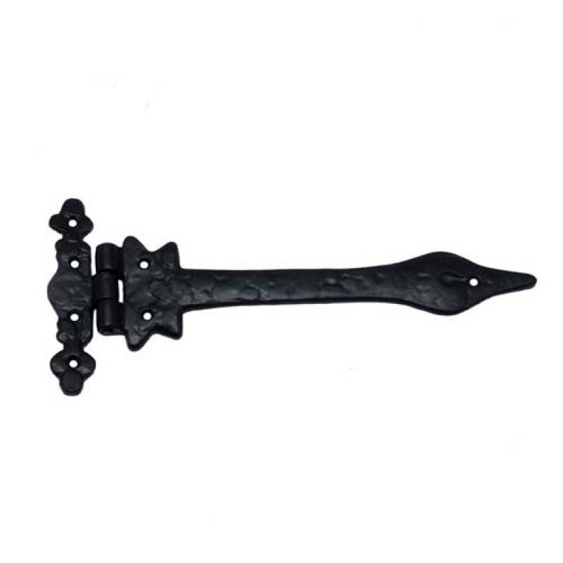 240mm x 105mm Iron Hinge - Black Powdercoated