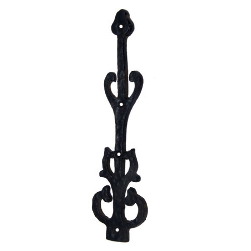 277mm x 77mm Iron Hinge - Black Powdercoated