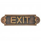 Exit Brass Door Sign - Antique Brass