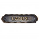 Large Ladies Brass Door Sign -   Antique Brass