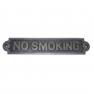 Large No Smoking Brass Door Sign - Antique Brass