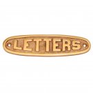 Letters Brass Door Sign - Polish Lacquered