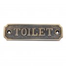 Medium Toilet Brass Door Sign - Antique Brass