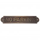 No Parking Brass Door Sign - Antique Brass