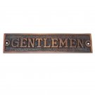 Rectangular Gentlemen Brass Door Sign -  Antique Copper