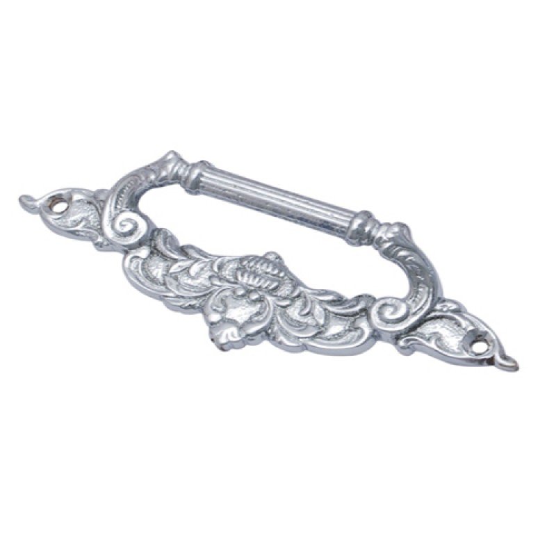 ""Laish"" Decorative Brass Cabinet Pull - Polished Chrome