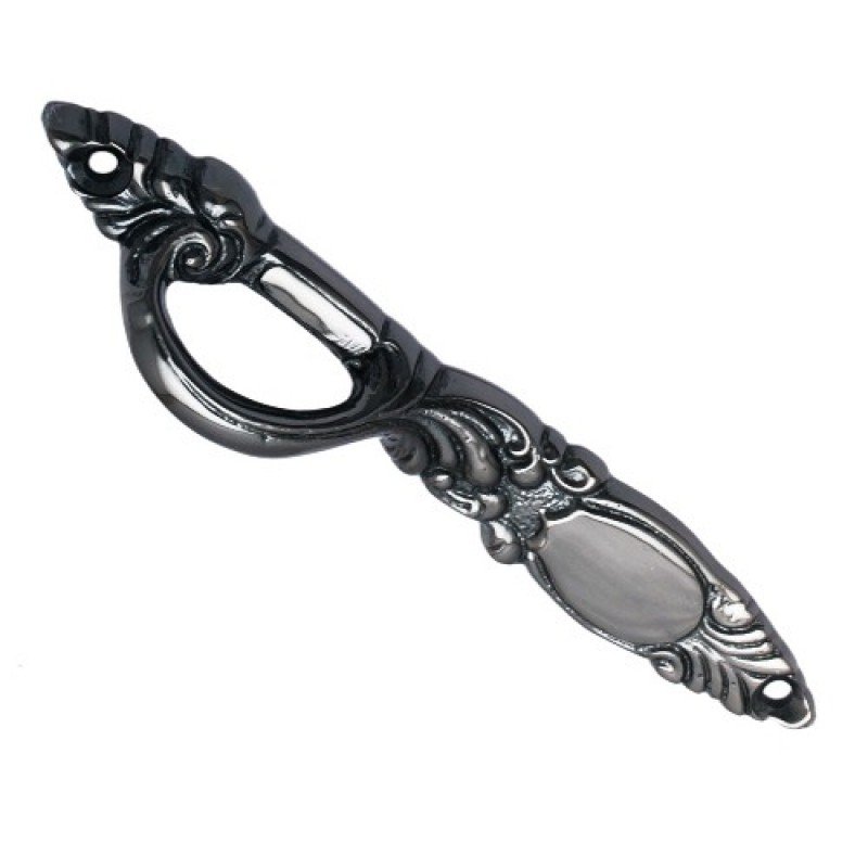 ""Mattaniah"" Decorative Brass Cabinet Pull - Black Nickel