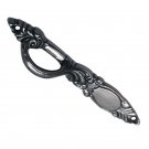 ""Mattaniah"" Decorative Brass Cabinet Pull - Black Nickel