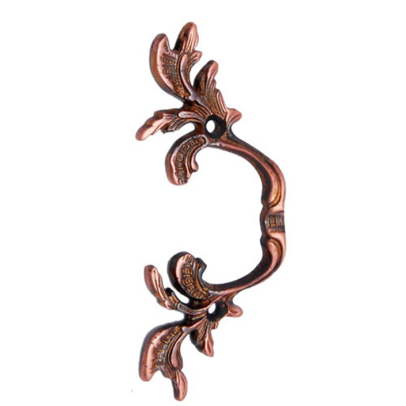 ""Noe"" Decorative Brass Cabinet Pull - Antique Copper