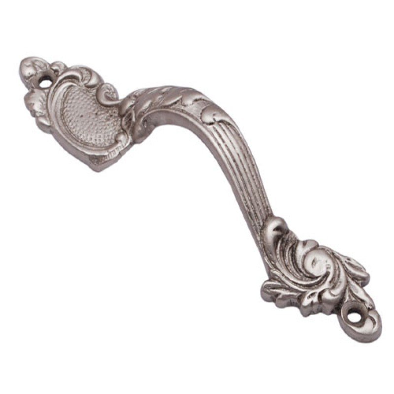 ""Ono"" Decorative Brass Cabinet Pull -  Satin Nickel