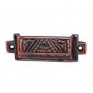 ""Chun"" Decorative Brass Drawer Pull -  Antique Copper