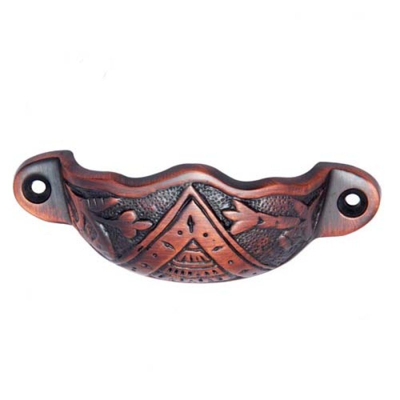 ""Joab"" Antique Brass Drawer Pull - Antique Copper