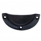 ""Kabzeel"" Black Antique Iron Drawer Pull -  Black Powdercoated