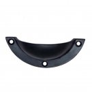 ""Kittim"" Black Antique Iron Drawer Pull - Black Powdercoated