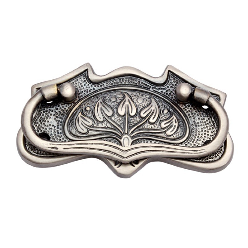 ""Gerizims"" Brass Decorative Drop Pull - Antique Brushed Nickel