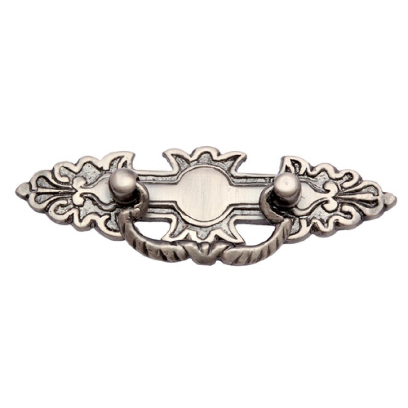 ""Izri"" Brass Decorative Drop Pull - Antique Brushed Nickel