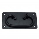 ""Phebe"" Black Antique Iron Drop Pull - Black Powdercoated