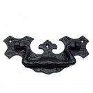 ""Phicol"" Black Antique Iron Drop Pull -  Black Powdercoated