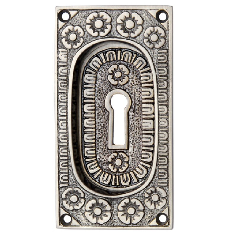 ""Kadmonites"" Brass Decorative Flush Pull - Antique Brushed Nickel