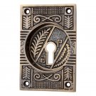 ""Mahavites"" Brass Decorative Flush Pull - Antique Brass