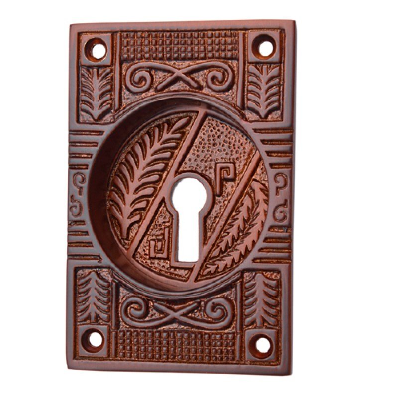 ""Mahavites"" Silicon Bronze Decorative Flush Pull -  Distressed Silicon Bronze Rust Patina