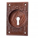 ""Mahavites"" Silicon Bronze Decorative Flush Pull -  Distressed Silicon Bronze Rust Patina