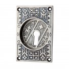 ""Nahath"" Brass Decorative Flush Pull - Antique Brushed Nickel