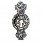 ""Nezib"" Brass Decorative Flush Pull - Antique Brushed Nickel
