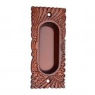 96mm ""Hazaiah"" Silicon Bronze Decorative Flush Pull - Distressed Silicon Bronze Rust Patina