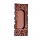 98mm ""Hazaiah"" Silicon Bronze Decorative Flush Pull - = Distressed Silicon Bronze Rust Patina