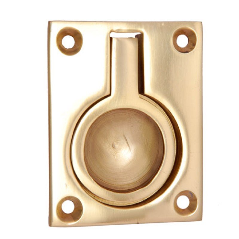 Regular Brass Flush Pull - Polish Lacquered