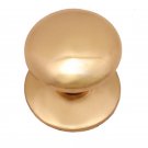 ""Boaz"" Brass Cabinet Knob - Polish Lacquered