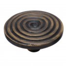 "Cain" Brass Cabinet Knob - Antique Brass