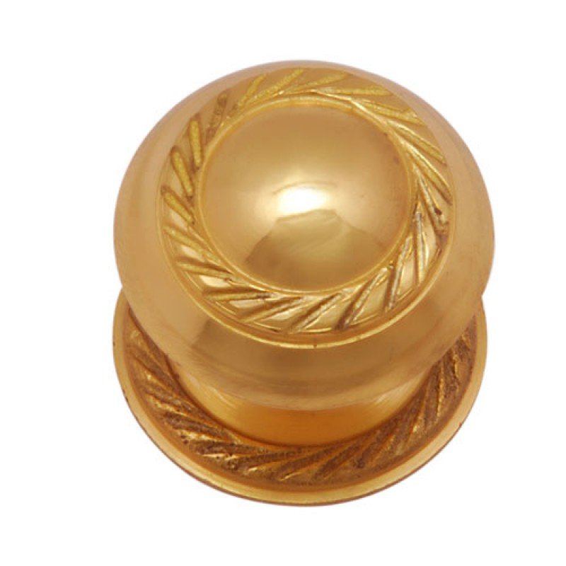 ""Ithiel"" Brass Cabinet Knob - Polish Lacquered