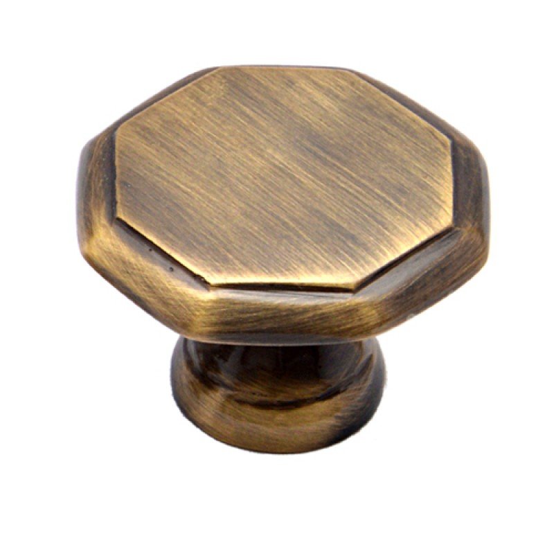 ""Jezer"" Brass Cabinet Knob - Antique Brass