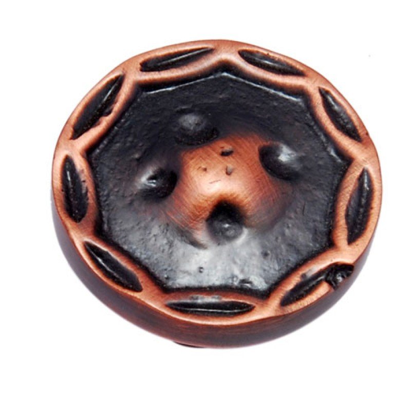 ""Laban"" Brass Cabinet Knob - Antique Copper