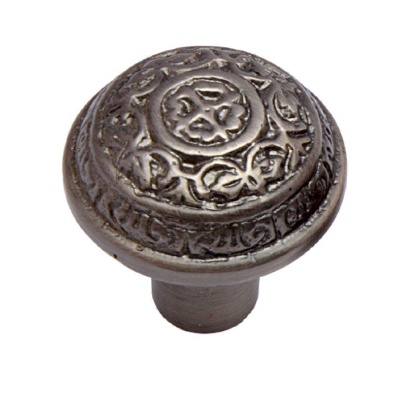 ""Millo"" Brass Cabinet Knob - Antique Brushed Nickel