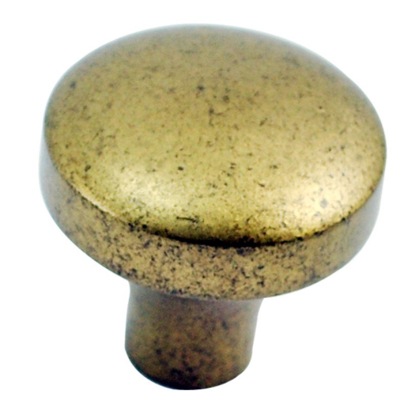 ""Uzziah"" Silicon Bronze Cabinet Knobs - Distressed Silicon Bronze Light Patina