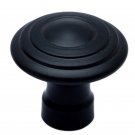""Chenaniah"" Black Antique Iron Cabinet Knob - Black Powdercoated