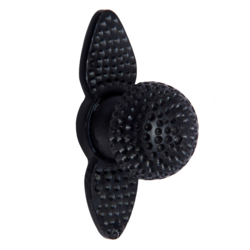 ""Ithamar"" Black Antique Iron Cabinet Knob -  Black Powdercoated